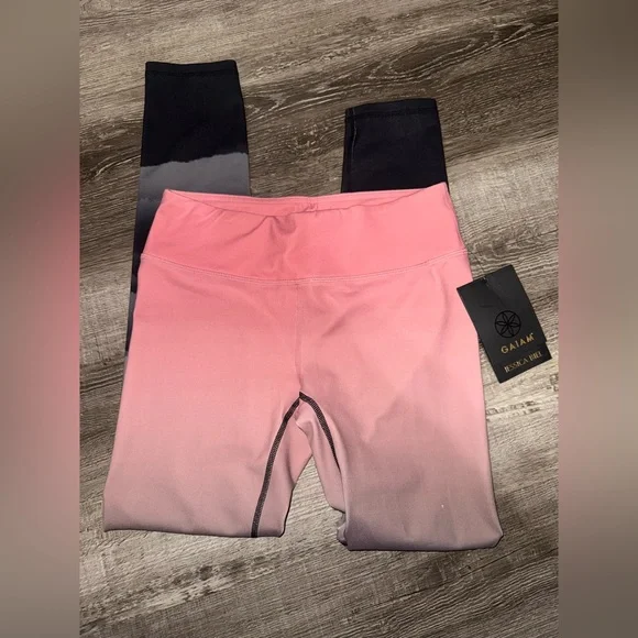 Gaiam x Jessica Biel Ombre Sunset Leggings Size Small NEW - Picture 5 of 9
